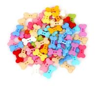 50-100PCS Random Mixed Decorative Buttons Lovely Conveyance Double Holes Mix Sewing Wooden Plastic Buttons Flatblck Scrapbooking(18mmX10mm 50pcs)