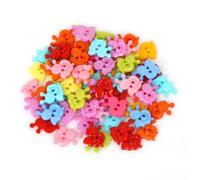 50-100PCS Random Mixed Decorative Buttons Lovely Conveyance Double Holes Mix Sewing Wooden Plastic Buttons Flatblck Scrapbooking(13mmX15mm 50pcs)