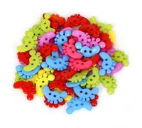 50-100PCS Random Mixed Decorative Buttons Lovely Conveyance Double Holes Mix Sewing Wooden Plastic Buttons Flatblck Scrapbooking(15mmX21mm 50pcs)
