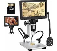 50-1200x 7 Pouces LCD Microscope numérique 108 0P USB Caméra de Microscope vidéo avec télécommande Filaire for la Carte Circuit imprimé Cavalier pour la réparation électronique