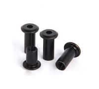 SEIDER 50/20/10 pièces M3 M4 M5 M6 M8 Noir en Acier au Carbone Grand Plat Hexagonal à Six pans Creux tête Rivet connecteur insérer Joint Manchon écrou borgne(10mm,M3 (50pcs))
