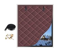 50-200cm Couverture de Fenêtre l'hiver, Kit Isolant Thermique Fenêtre, Rideau Enrouleur Isolant Phonique, Occultant, Anti Froid(Brun,20x59in/50x150cm)