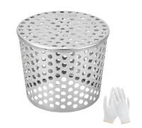 50-200mm Crapaudine de Gouttière Grille Gouttière Anti Feuilles Filtre de Descentes en Acier Inoxydable Filtre Anti Blocage de Toit Maille Protections pour Maison Avant-Toit(100mm/4in)