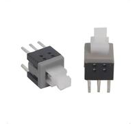 【50-5PCS】10Pcs/20pcs Interrupteur à bouton 6 broches 5,8 * 5,8MM Interrupteurs verrouillage automatique double rangée,8X5,8mm clé(Self-locking,50PCS)