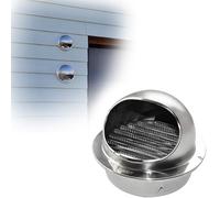 50/60/90/100mm Grille d'aération en acier inoxydable, Grille Ventilation, Capot de Sortie D'air Ronde avec Entrées et Sorties d'air, Pour d'échappement demur extérieur, Caravane(110mm/4.3in)