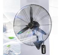 50/65/75cm Ventilateur Mural Oscillant Avec 4 Vitesses, Ventilateur Mural Industriel Tête Oscillante Orientable Pour Refroidissement Entrepôt, Serre, Atelier, Patio, Sous-sol(500MM)