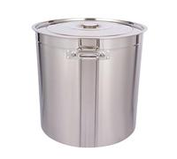 50/70/98 L Marmite Traiteur Inox 0.8 mm Epaisseur Grande Marmite Argent Moderne Faitout Inox Convient pour Mijoter sur des Plaques de Cuisson à Gaz des Plaques à Induction etc (98 L)