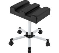 50-70cm tabouret de pédicure réglable avec roues repose-jambes manucure repose-pieds (noir)