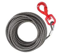 50 75 100 pouces câble de remplacement de câble de treuil 4400LBS noyau de fibre autobloquant crochet pivotant dépanneuse à plat(22.5 m)