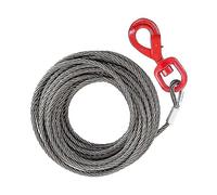 50 75 100 pouces câble de remplacement de câble de treuil 4400LBS noyau de fibre autobloquant crochet pivotant dépanneuse à plat pour le travail(15 m)