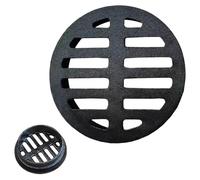 50/75/83/110/160/200/250mm Caniveau Exterieur en Fonte, Grille de Drainage Lourde Ronde pour Remplacement de Regard d'Égout, Drain Anti-Rouille pour Douche, Terrasse, Jardin & Balcon(250mm/9.8in)