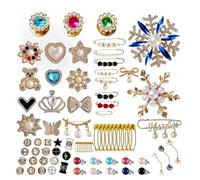 50-96 pièces Perles artificielles épingle de sécurité breloque pour Chaussette Pull châle Pince Pantalon Taille tendeur Broche pour Femmes Chaussette Broche Ensemble