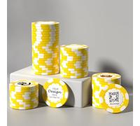 50 à 500 jetons de poker en argile personnalisés pour 7 couleurs, imprimés en couleur avec votre logo, image ou texte, 40 mm, poids de 11,5 g, jetons de boisson personnalisés pour bar, fête, carte de