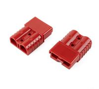 50 A 600 V Connecteur plaqué argent UL94-V0 PPO Isolation pour chariot élévateur pour camping-car Système solaire Changement rapide Verrouillage mécanique Gris 1 paire (rouge-120 A)