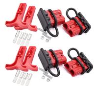50 A Battery Connector 600 V Quick Connect Battery for Car Van Motorcycle Modes (4 Pieces) (Red)