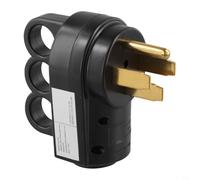 50 A RV 125/250 V Boîtier en nylon avec poignée pour caravane pour remorque de camping-car Remplacement 14-50R pour connecteurs lourds Kit de raccordement de câble Noir Vert Mâle pour femelle Option