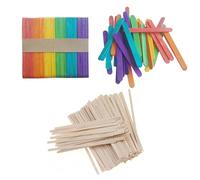 50 agitateurs à café, 50 bâtonnets à glace colorés, batteurs en bois, mélangeurs en bois, mélangeurs de couleur, mélangeur de boisson, lait, agitateur de jus