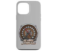 50 Años A Todo Gas 1975 Compteur de Vitesse Amateur de Voiture Coque pour iPhone 13 Pro Max