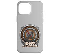 50 Años A Todo Gas 1975 Compteur de Vitesse Amateur de Voiture Coque pour iPhone 16 Pro Max
