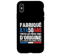 50 Ans Fête Anniversaire Homme Patriote Français Coque pour iPhone X/XS