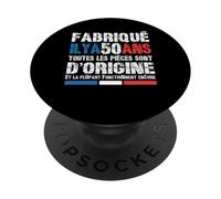 50 Ans Fête Anniversaire Homme Patriote Français PopSockets PopGrip Adhésif