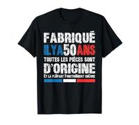 50 Ans Fête Anniversaire Homme Patriote Français T-Shirt