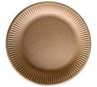 50 assiettes rondes kraft recyclable ø23cm naturel - dart 146006 Beige G