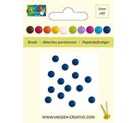 50 attaches parisiennes 5mm Bleu