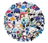 50 Autocollant Blu Lock, Autocollant Personnage Valise Ordinateur Portable Moto Skateboard Vélo Autocollant, Anime Blau Lock Autocollant Imperméable à L'eau Mignon DIY Autocollant Blau Lock