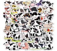 50 Autocollant Vache Impermeable Enfant,Stickers Kawaii Scrapbooking,4-5 Cm
