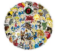 50 autocollants Fall-Out, autocollants de jeu de rôle classique, décalcomanies en vinyle de série imperméables pour graffiti pour ordinateur portable, skateboard, bagages, adolescents