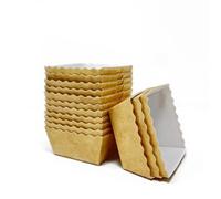 50 BAKERY DIRECT SQUARE MINI LOAF CARD DISPOSABLE BAKING MOULDS/CASES *FREEPOST*