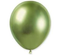 50 ballons latex bio shiny 13cm vert doré - générique 1050501