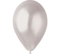 50 ballons latex métallisés perle bio 30 - gemar 112801 Blanc G