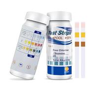 50 Bandelette Piscine,Bandelettes Test,3 en 1 pour Piscine,Chlore et pH,Bandelettes de Test 3 en 1 pour Spa,pH et Chlore Résiduel CI,Testeur Chimique Précis,Papier de Test de Dureté de l'eau