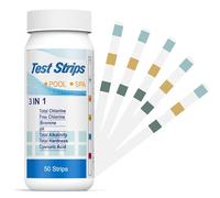 50 Bandelette Piscine,Bandelettes Test,3 en 1 Pour Piscine - Chlore et pH - Bandelettes de Test 3 en 1 Pour Spa,Testeur Chimique Précis,pH et Chlore Résiduel CI - Papier Test de Dureté L'Eau