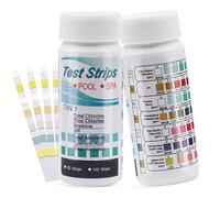 50 Bandelette Piscine,Bandelettes Test,7 en 1 pour Piscine,Chlore et pH,Bandelettes de Test 7 en 1 pour Spa,pH et Chlore Résiduel CI,Testeur Chimique Précis,Papier de Test de Dureté de l'eau