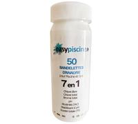 50 bandelettes d'analyse easyPiscine 7 en 1 pour piscine et spa