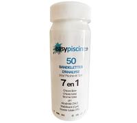 50 bandelettes d'analyse easyPiscine 7 en 1 pour piscine et spa