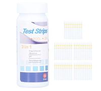 50 bandelettese de test de piscine, bandelettese de test d'eau de piscine et de spa 3 en 1, papier de test d'alcalinité pour spa, piscine, aquarium, kit de test d'eau pour la