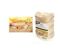 50 BARQUETTES AMUSE-BOUCHES BOIS 14X8CM NATUREL Beige, Ivoire, Crème, Écru, Naturel, Taupe