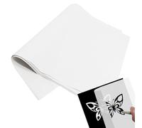 50 Blanc Papier Carbone A4, Graphite Papier Transfert, Papier Calque, pour Peindre des Dessins sur du Bois, de la Toile ou du Tissu (Blanc)