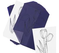 50 Bleu Papier Carbone A4, Graphite Papier Transfert, Papier Calque, pour Peindre des Dessins sur du Bois, de la Toile ou du Tissu(21x29.7cm)