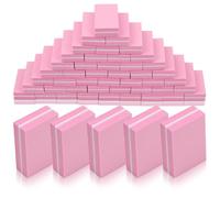 50 blocs polissoirs à ongles, mini bloc polissoir à ongles grain 100/180, outil de ponçage pour nail art, pour usage domestique en salon, pour ongles naturels en gel acrylique (rose)