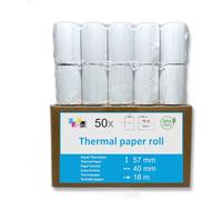 50 Bobine Terminal Carte Bancaire Papier Thermique 57 X 40 X 12 M Papier Thermique Pour Cb 57 X 40 X 12 Mm-Rouleaux Machine Carte Tpe