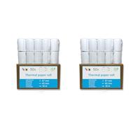 50 Bobine Terminal pour Carte Bancaire en Papier Thermique 57 x 40 x 12 m - Rouleaux Machine CB
