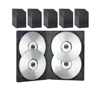 50 boîtiers DVD - 4 DVD - Noirs Pearl
