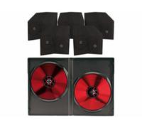 50 boîtiers rectangulaires pour 2 DVD / CD - Noir Pearl