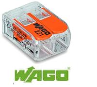 50 Bornes de connexions automatique 2 entrées Fil Souple Rigide Wago réf 221-412