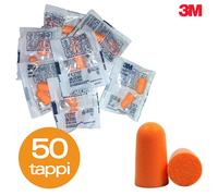 3M Bouchons d'oreille 1100 en mousse – réduction bruit 35 dB – 200 paires